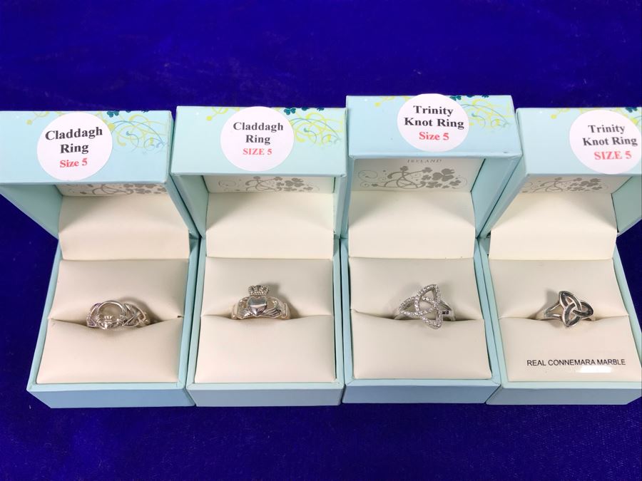 Failte Ireland Sterling Silver Rings By Solvar Jewelry Size 5 Retails $288 [Photo 7]