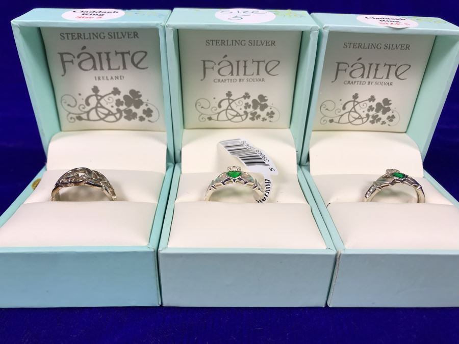 Failte Ireland Sterling Silver Rings By Solvar Jewelry Size 5 Retails $256 [Photo 2]