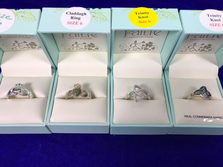 Failte Ireland Sterling Silver Rings By Solvar Jewelry Size 6 Retails $317 [Photo 1]
