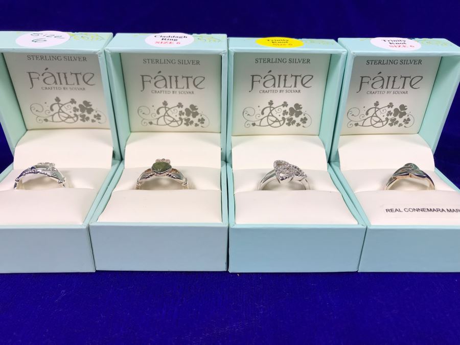 Failte Ireland Sterling Silver Rings By Solvar Jewelry Size 6 Retails $317 [Photo 2]