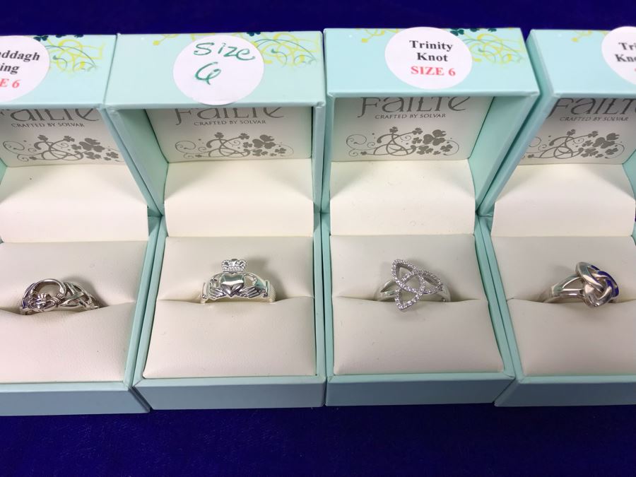 Failte Ireland Sterling Silver Rings By Solvar Jewelry Size 6 Retails $287 [Photo 1]