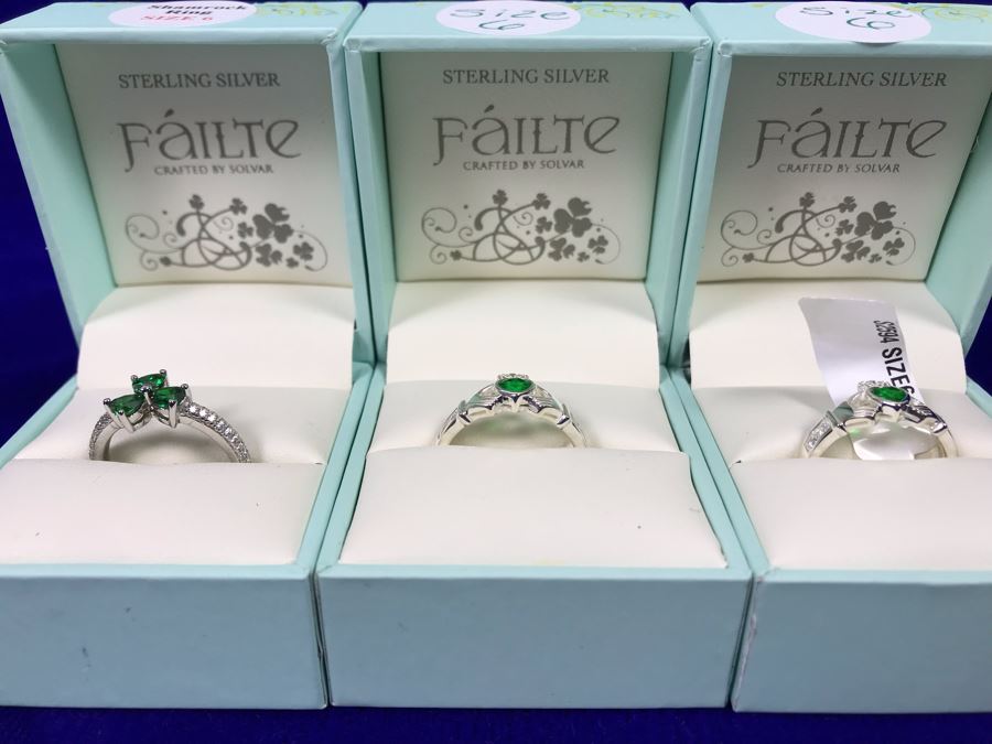 Failte Ireland Sterling Silver Rings By Solvar Jewelry Size 6 Retails $285 [Photo 2]