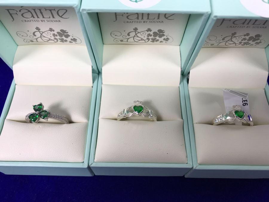Failte Ireland Sterling Silver Rings By Solvar Jewelry Size 6 Retails $285 [Photo 1]