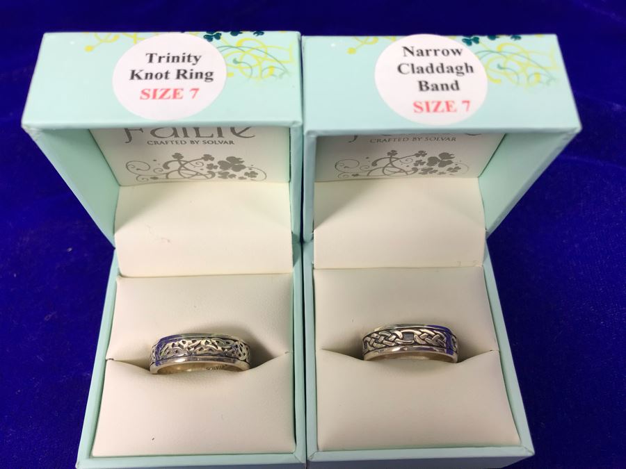 Failte Ireland Sterling Silver Rings By Solvar Jewelry Size 7 Retails $214 [Photo 5]