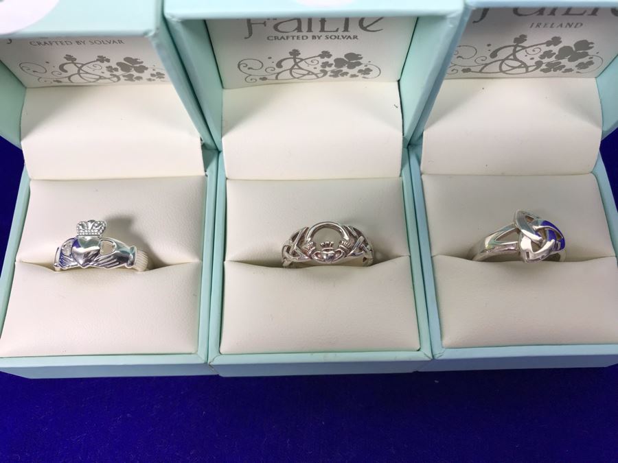 Failte Ireland Sterling Silver Rings By Solvar Jewelry Size 7 Retails $206 [Photo 3]
