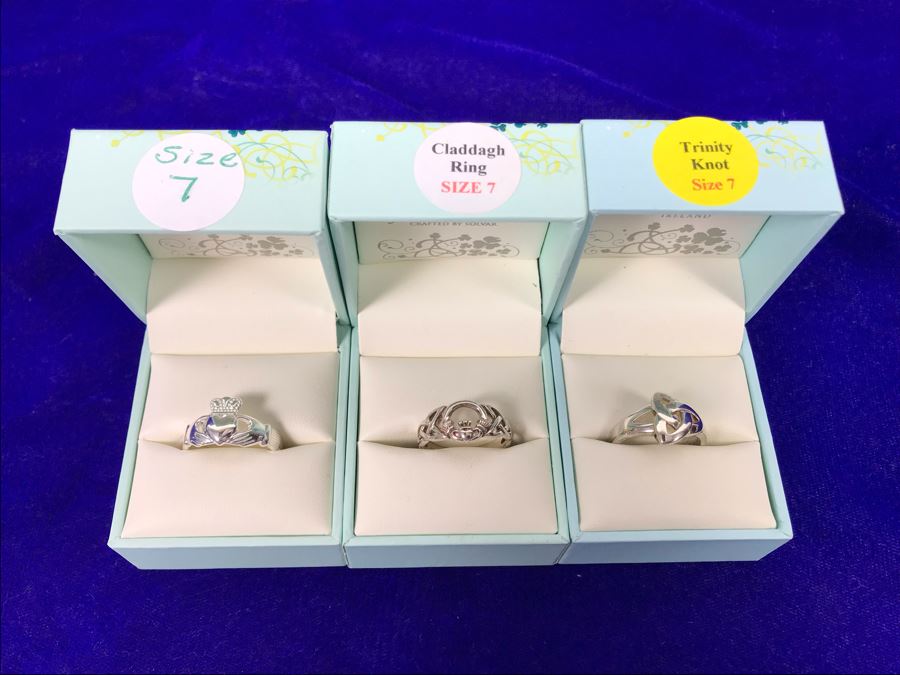 Failte Ireland Sterling Silver Rings By Solvar Jewelry Size 7 Retails $206 [Photo 7]