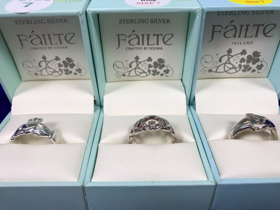 Failte Ireland Sterling Silver Rings By Solvar Jewelry Size 7 Retails $206 [Photo 2]