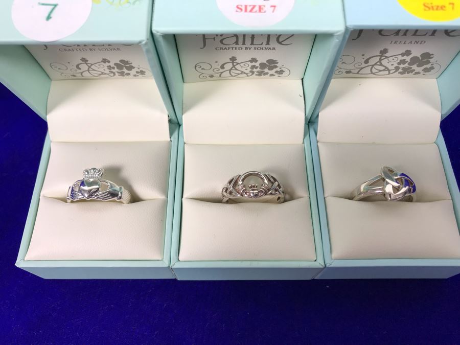 Failte Ireland Sterling Silver Rings By Solvar Jewelry Size 7 Retails $206 [Photo 1]