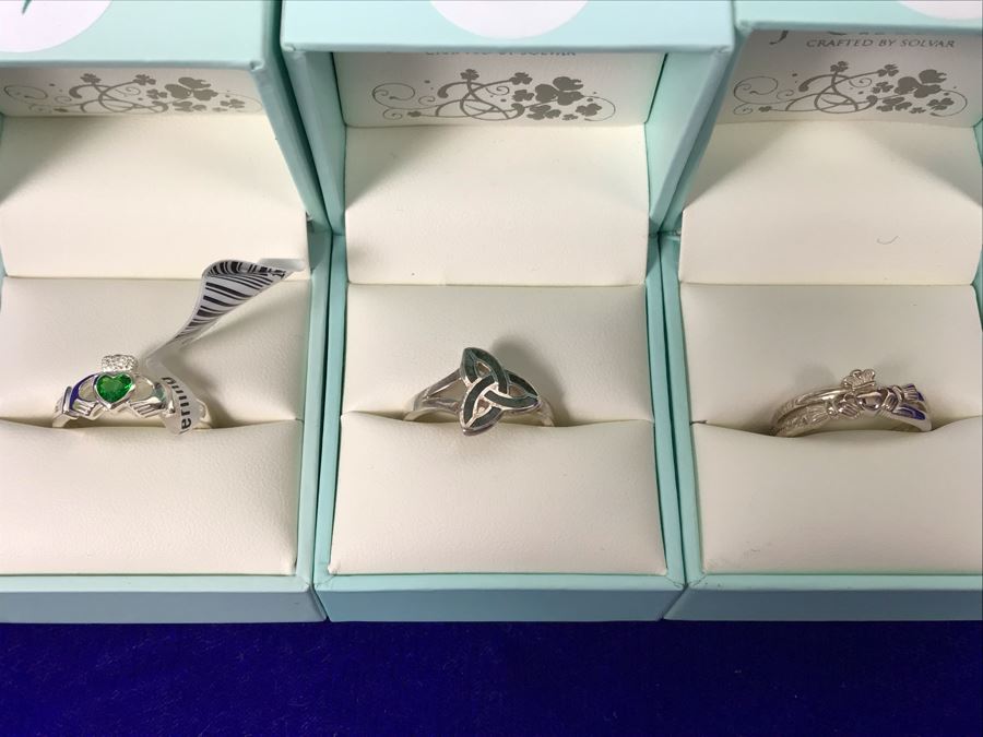 Failte Ireland Sterling Silver Rings By Solvar Jewelry Size 7 Retails $224 [Photo 1]