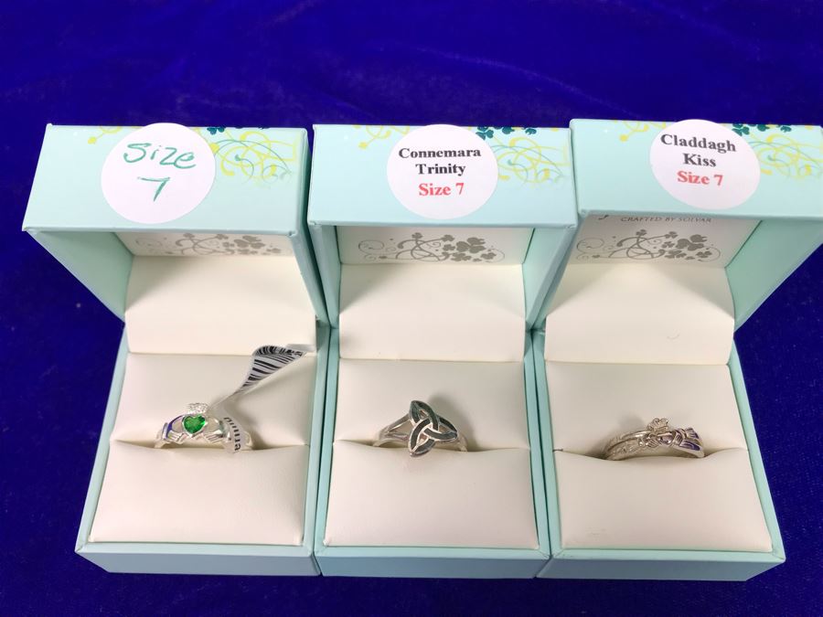 Failte Ireland Sterling Silver Rings By Solvar Jewelry Size 7 Retails $224 [Photo 6]