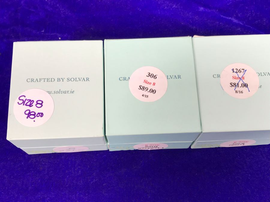 Failte Ireland Sterling Silver Rings By Solvar Jewelry Size 8 Retails $268 [Photo 9]