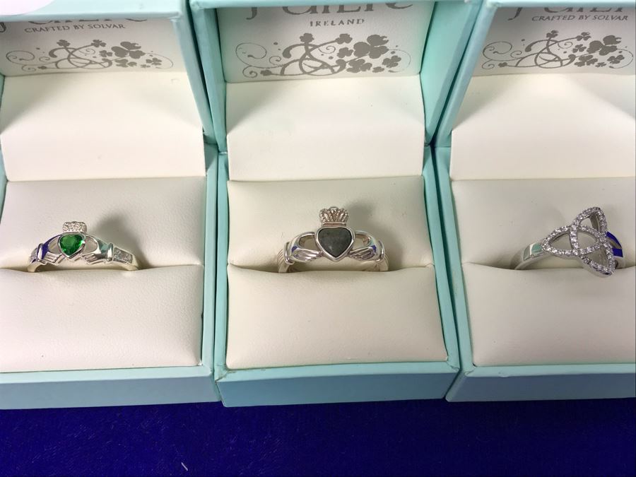 Failte Ireland Sterling Silver Rings By Solvar Jewelry Size 8 Retails $268 [Photo 2]