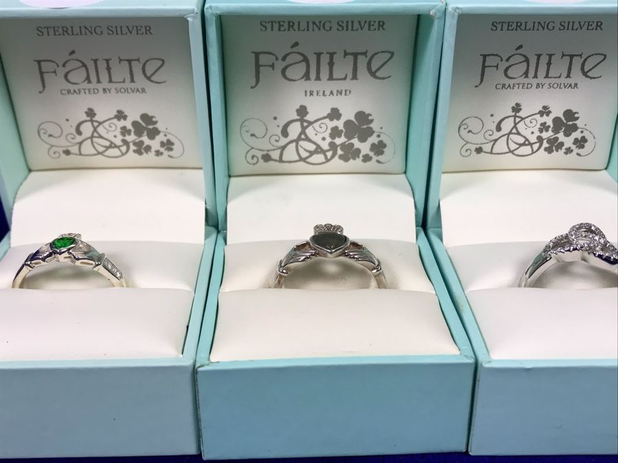 Failte Ireland Sterling Silver Rings By Solvar Jewelry Size 8 Retails $268 [Photo 4]