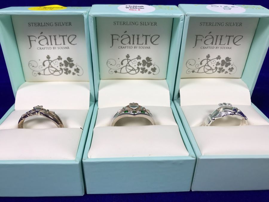 Failte Ireland Sterling Silver Rings By Solvar Jewelry Size 8 Retails $218 [Photo 2]