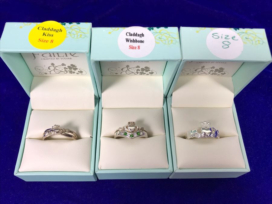 Failte Ireland Sterling Silver Rings By Solvar Jewelry Size 8 Retails $218 [Photo 6]