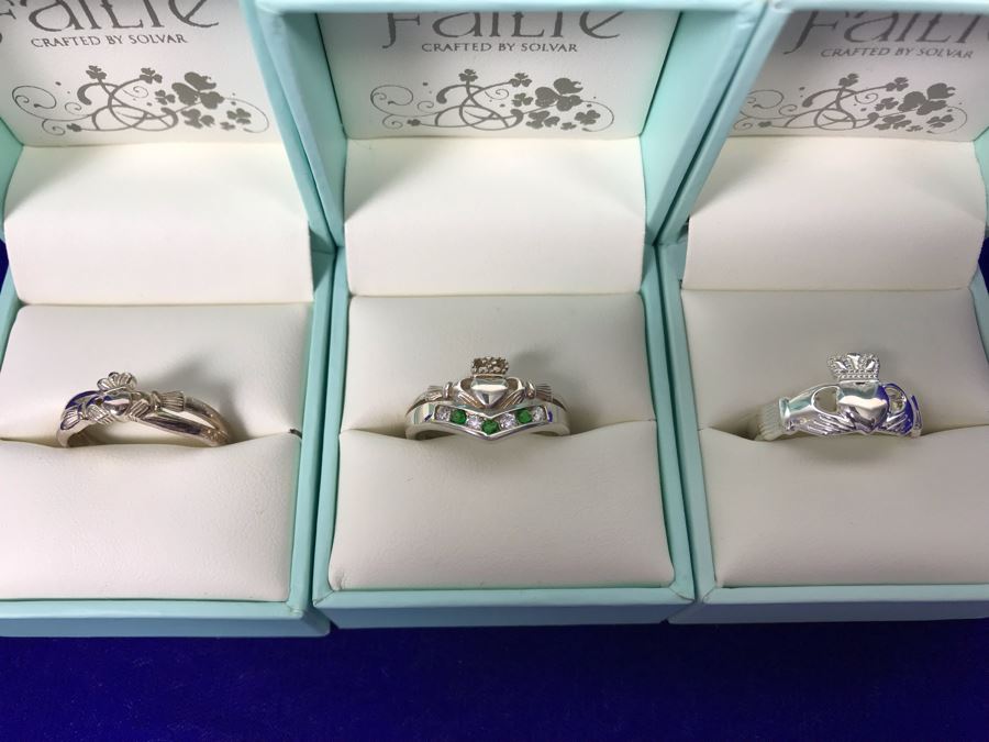 Failte Ireland Sterling Silver Rings By Solvar Jewelry Size 8 Retails $218 [Photo 1]
