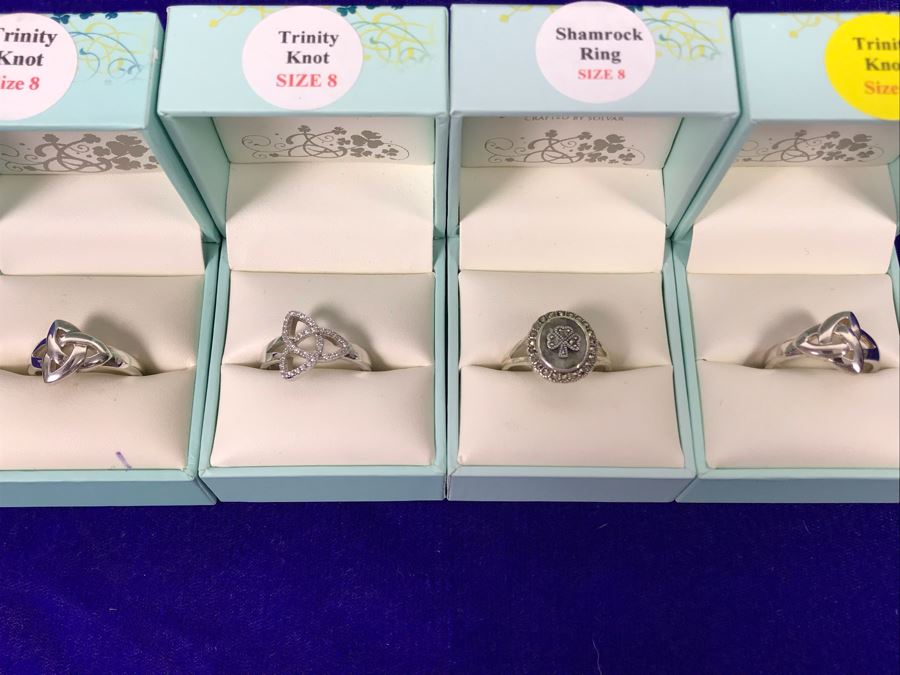 Failte Ireland Sterling Silver Rings By Solvar Jewelry Size 8 Retails $332 [Photo 2]
