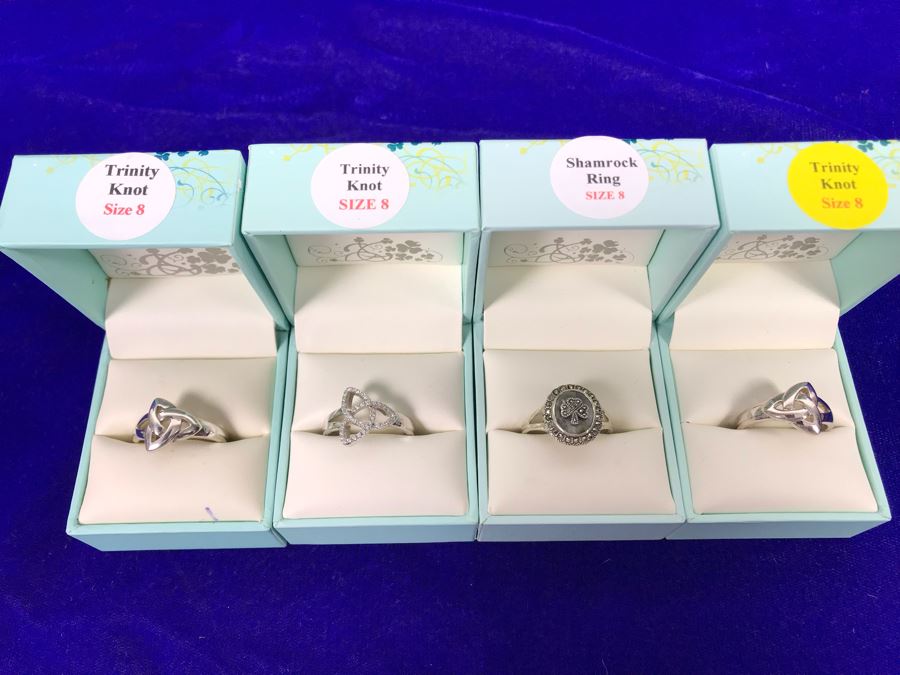 Failte Ireland Sterling Silver Rings By Solvar Jewelry Size 8 Retails $332 [Photo 7]