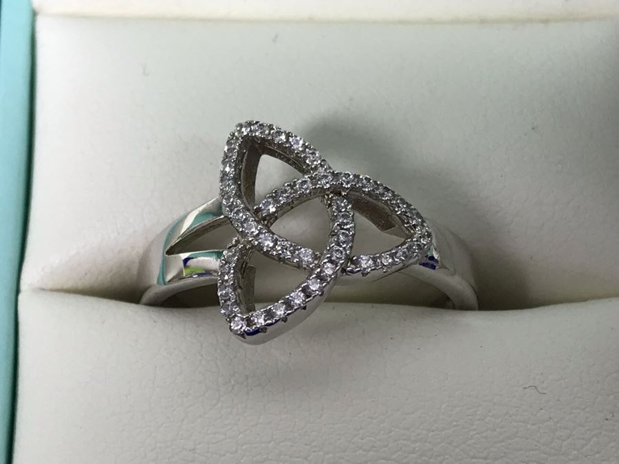 Failte Ireland Sterling Silver Rings By Solvar Jewelry Size 8 Retails $332 [Photo 3]