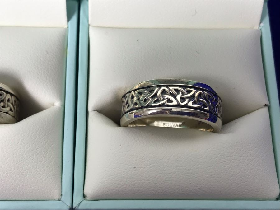 Failte Ireland Sterling Silver Rings By Solvar Jewelry Size 8 Retails $607 [Photo 4]