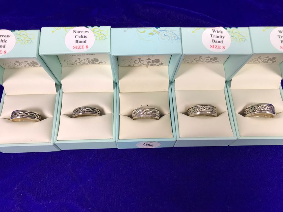 Failte Ireland Sterling Silver Rings By Solvar Jewelry Size 8 Retails $607 [Photo 1]