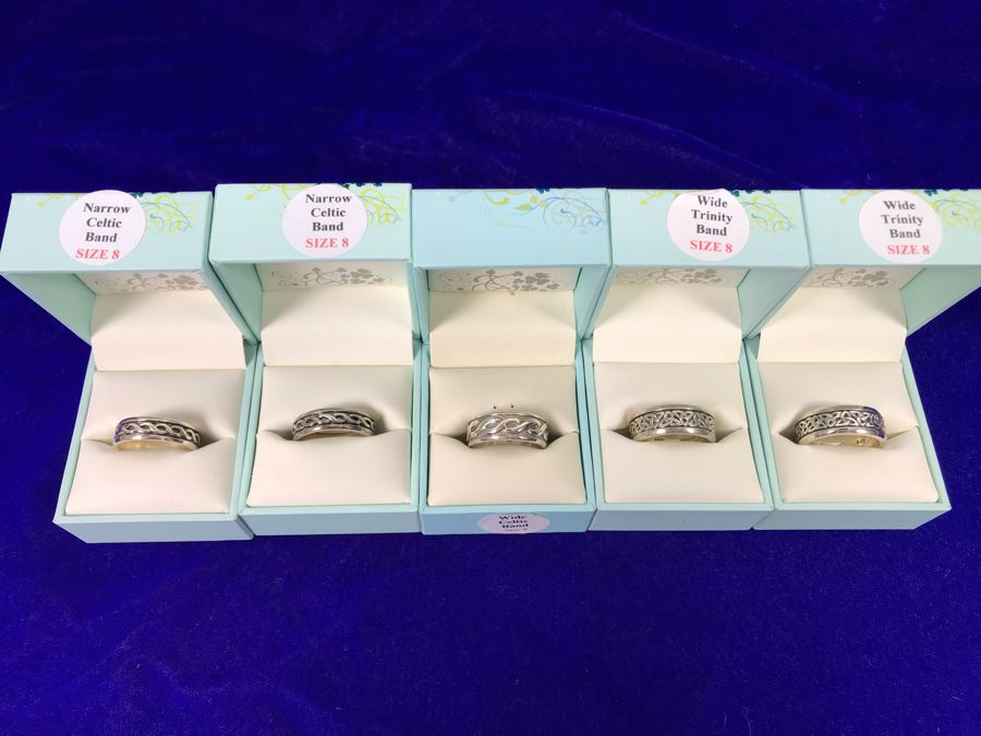 Failte Ireland Sterling Silver Rings By Solvar Jewelry Size 8 Retails $607 [Photo 7]