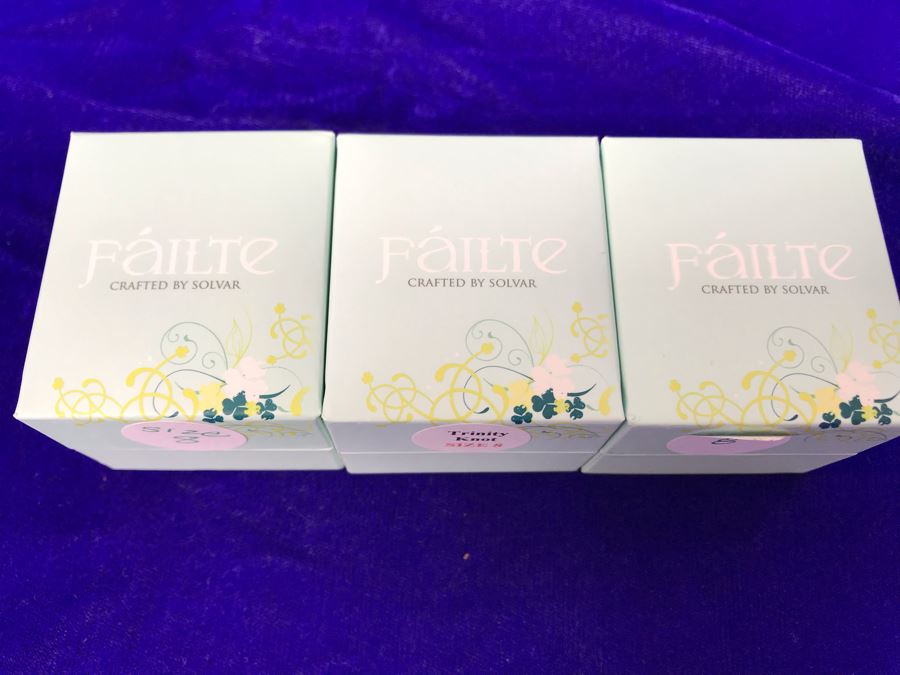 Failte Ireland Sterling Silver Rings By Solvar Jewelry Size 8 Retails $272 [Photo 8]