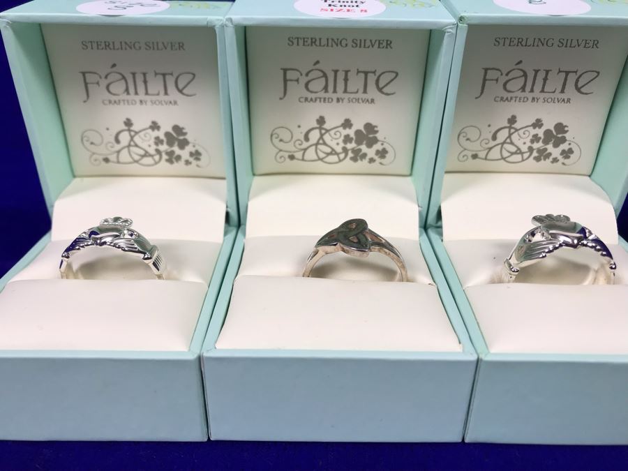 Failte Ireland Sterling Silver Rings By Solvar Jewelry Size 8 Retails $272 [Photo 3]