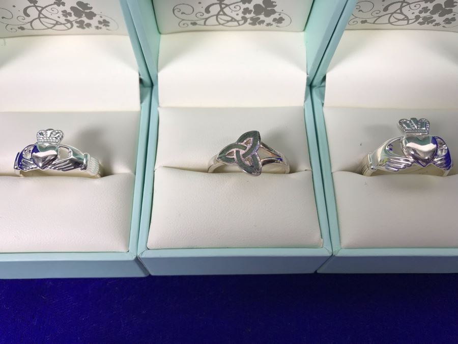 Failte Ireland Sterling Silver Rings By Solvar Jewelry Size 8 Retails $272 [Photo 2]