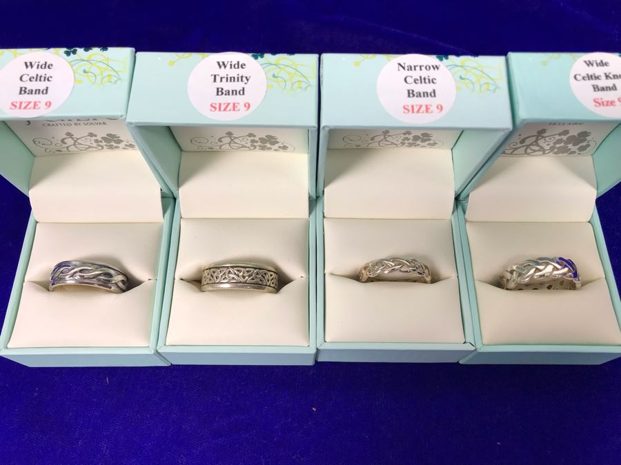 Failte Ireland Sterling Silver Rings By Solvar Jewelry Size 9 Retails $427 [Photo 1]