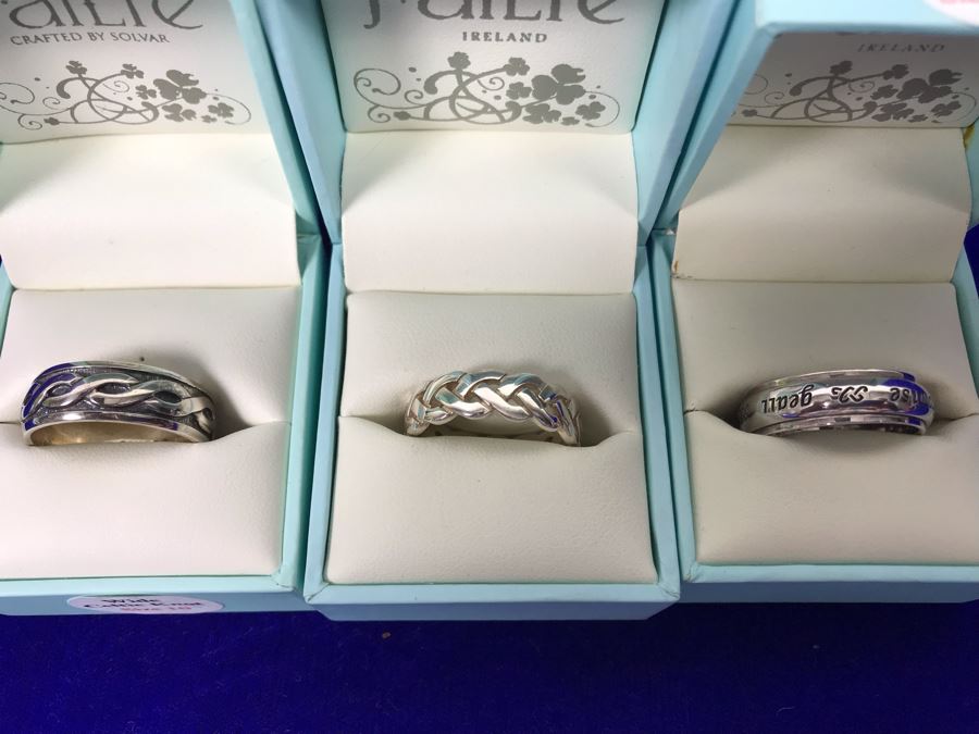 Failte Ireland Sterling Silver Rings By Solvar Jewelry Size 10 Retails $285 [Photo 1]