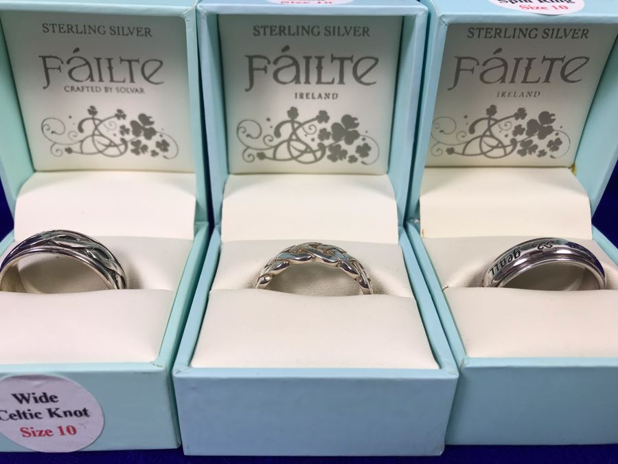 Failte Ireland Sterling Silver Rings By Solvar Jewelry Size 10 Retails $285 [Photo 2]