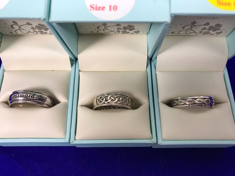 Failte Ireland Sterling Silver Rings By Solvar Jewelry Size 10 Retails $253 [Photo 1]