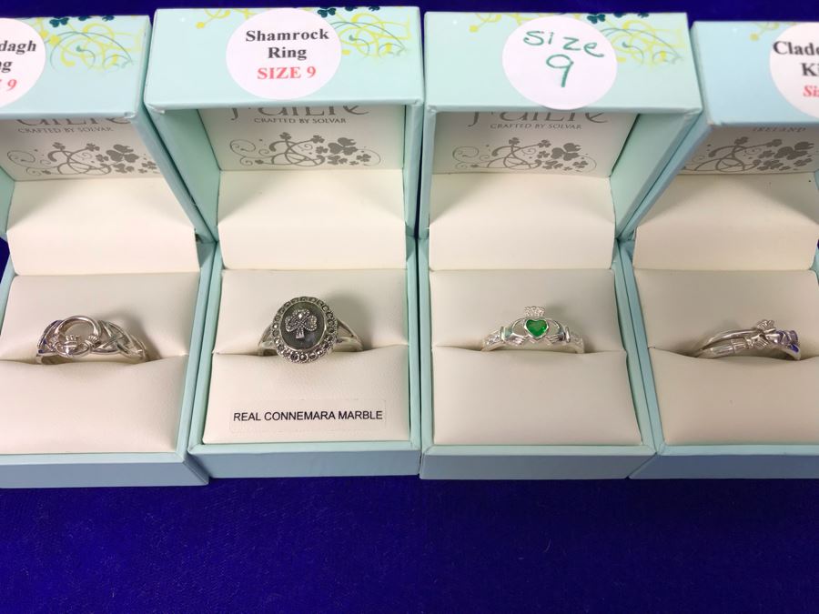 Failte Ireland Sterling Silver Rings By Solvar Jewelry Size 9 Retails $321 [Photo 2]