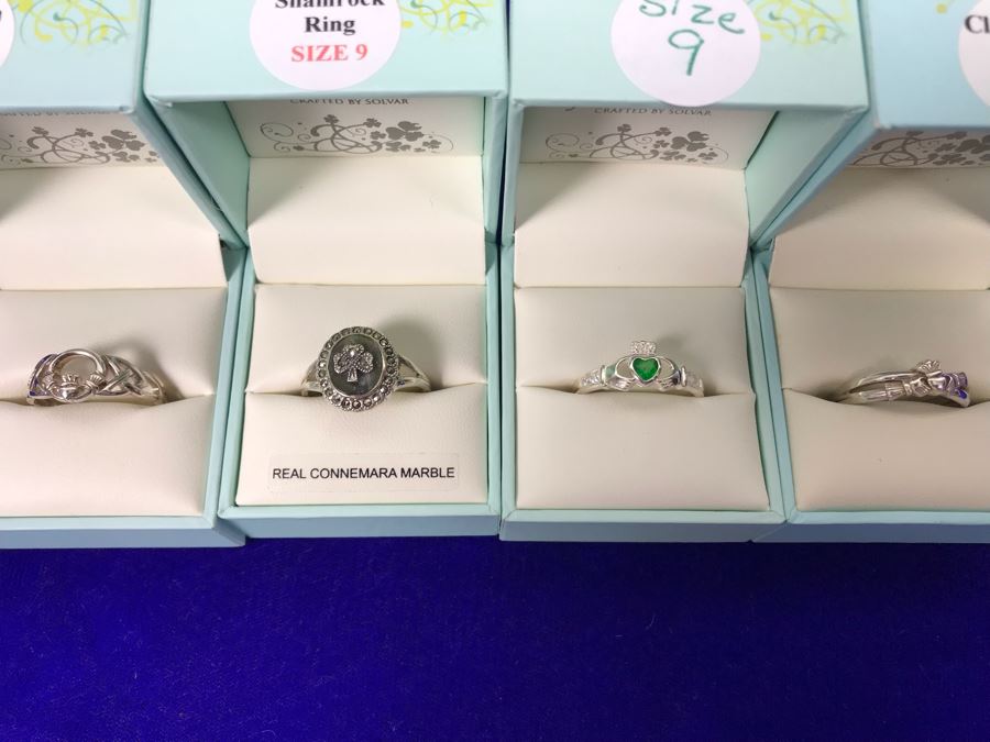Failte Ireland Sterling Silver Rings By Solvar Jewelry Size 9 Retails $321 [Photo 1]