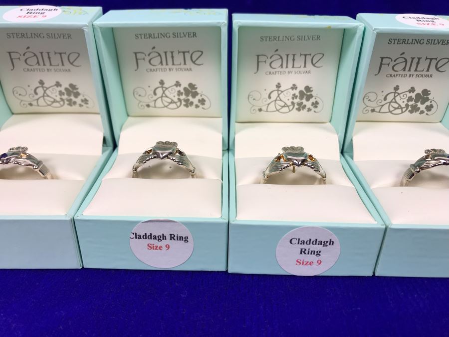Failte Ireland Sterling Silver Rings By Solvar Jewelry Size 9 Retails $400 [Photo 2]