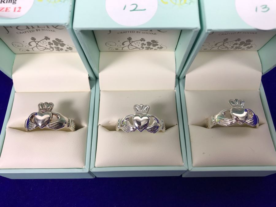 Failte Ireland Sterling Silver Rings By Solvar Jewelry Size (2) 12 (1) 13 Retails $375 [Photo 1]