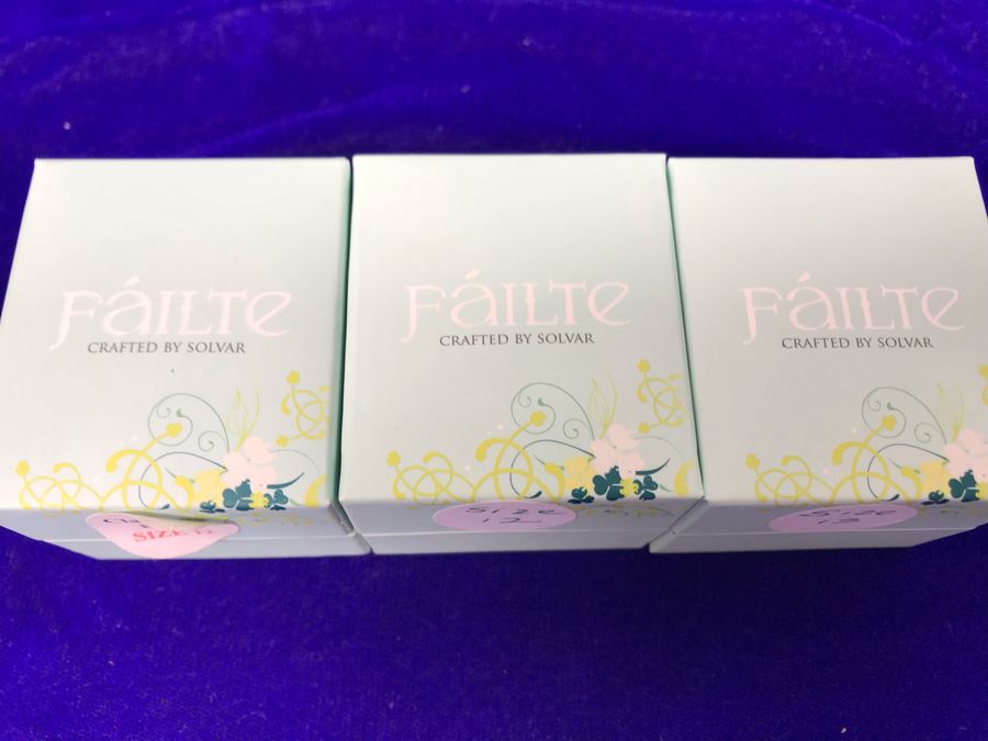 Failte Ireland Sterling Silver Rings By Solvar Jewelry Size (2) 12 (1) 13 Retails $375 [Photo 7]