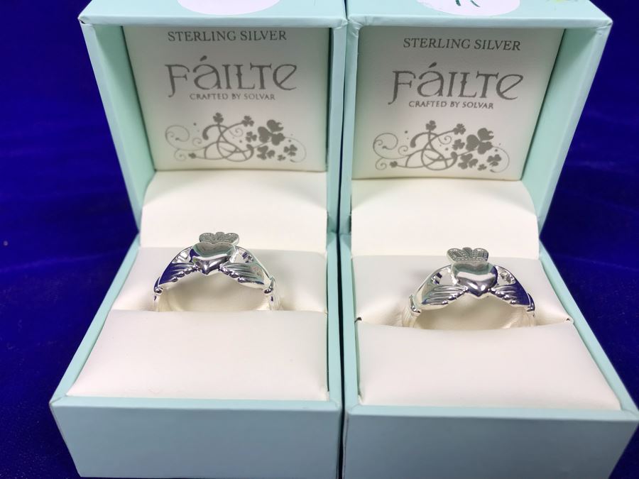 Failte Ireland Sterling Silver Rings By Solvar Jewelry Size 10, 11 Retails $250 [Photo 2]