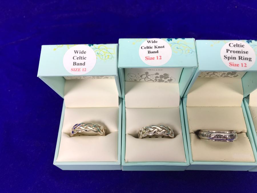 Failte Ireland Sterling Silver Rings By Solvar Jewelry Size (4) 12, (1) 11 Retails $385 [Photo 6]