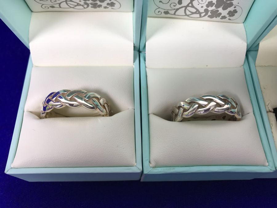 Failte Ireland Sterling Silver Rings By Solvar Jewelry Size (4) 12, (1) 11 Retails $385 [Photo 2]