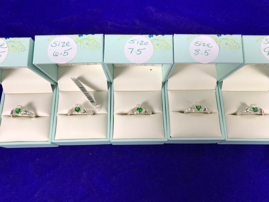 Failte Ireland Sterling Silver Rings By Solvar Jewelry Size (2) 6.5, (1) 7.5, (1) 8.5, (1) 9.5 Retails $490 [Photo 1]
