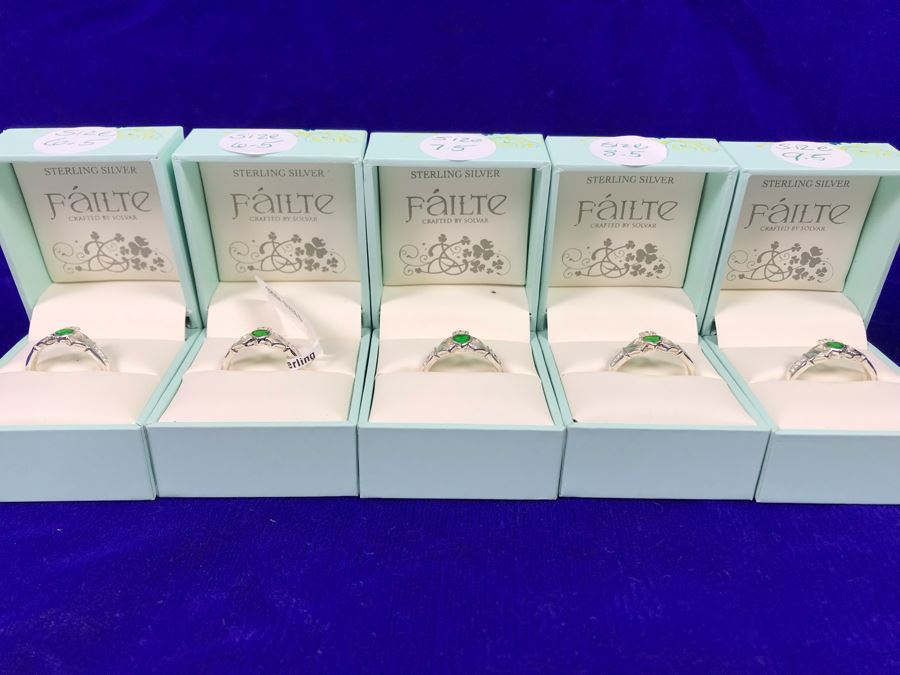 Failte Ireland Sterling Silver Rings By Solvar Jewelry Size (2) 6.5, (1) 7.5, (1) 8.5, (1) 9.5 Retails $490 [Photo 2]