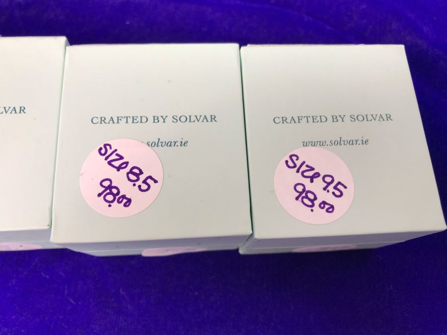 Failte Ireland Sterling Silver Rings By Solvar Jewelry Size (2) 6.5, (1) 7.5, (1) 8.5, (1) 9.5 Retails $490 [Photo 13]