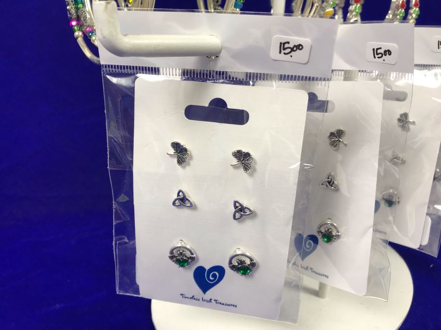 Irish Themed Costume Jewelry Lot With Braceletes And Earrings Retails Over $200 [Photo 3]