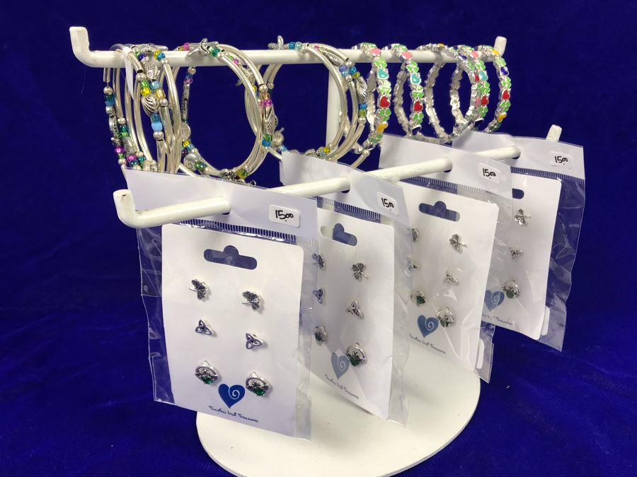 Irish Themed Costume Jewelry Lot With Braceletes And Earrings Retails Over $200 [Photo 2]