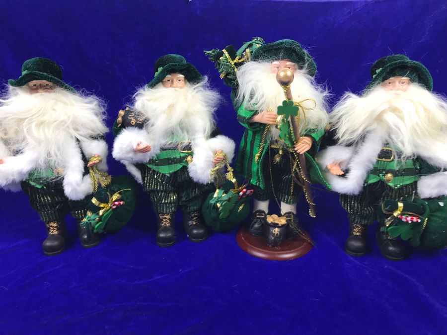 (4) Irish 11' Leprechaun Figurines 