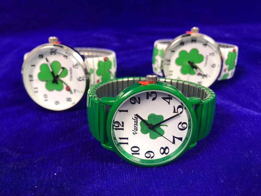(3) New Varsales Shamrock Watches Retails $147