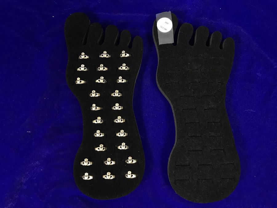 (25) Sterling Silver Irish Toe Rings With Pair Of Toe Ring Displays Retails $300 [Photo 8]