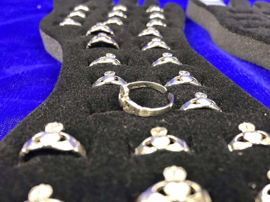 (25) Sterling Silver Irish Toe Rings With Pair Of Toe Ring Displays Retails $300 [Photo 2]